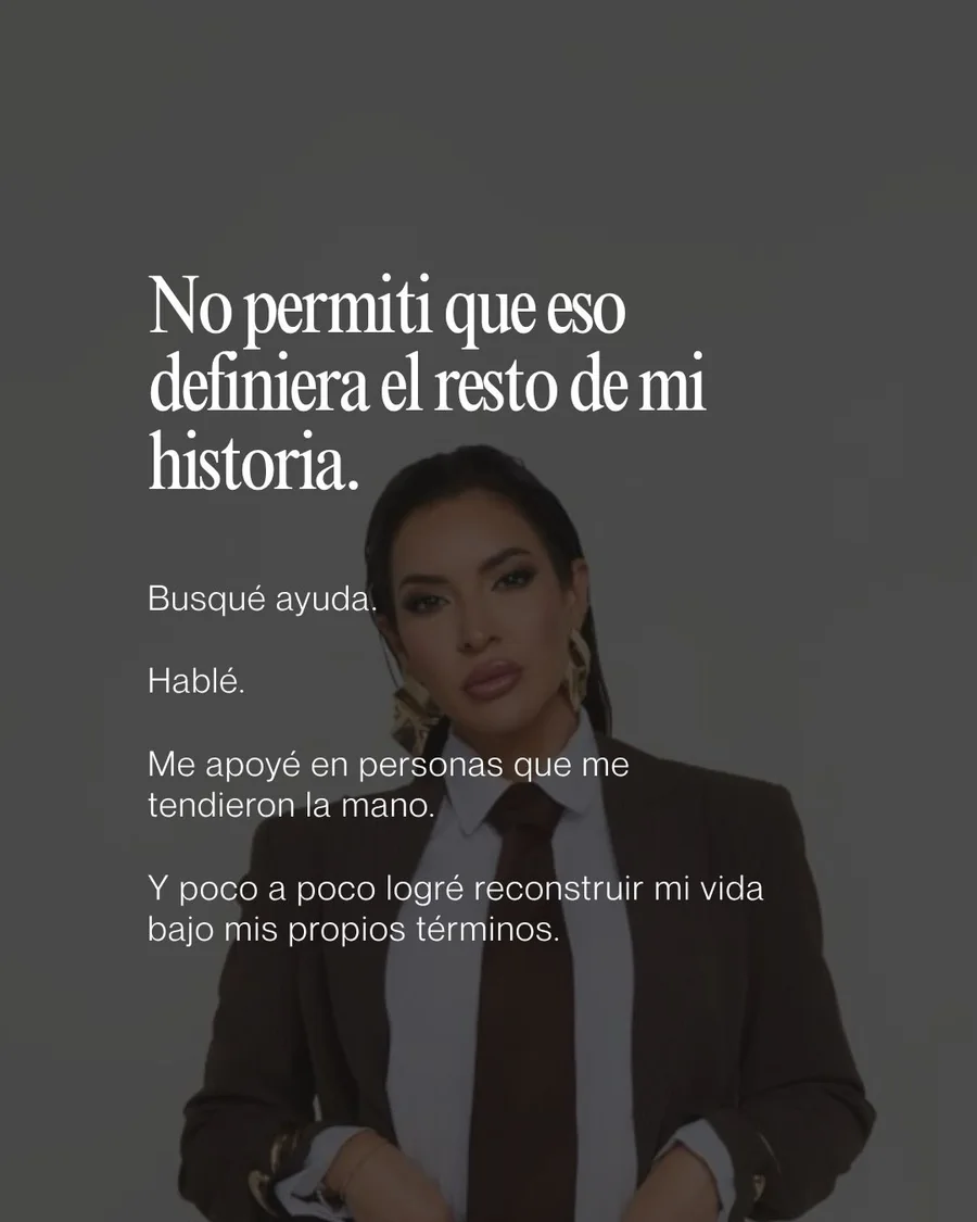 Publicación personal de Lorena sobre reconstruir su historia